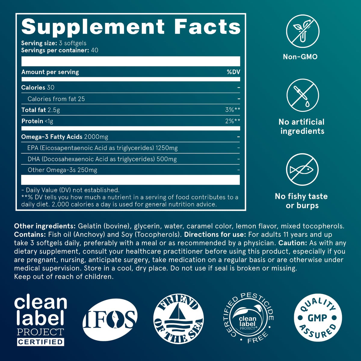 Omega 3 Fish Oil Supplement 240 Softgels K88070