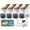 4MP Solar Security Cameras Wireless Outdoor WiFi N81737