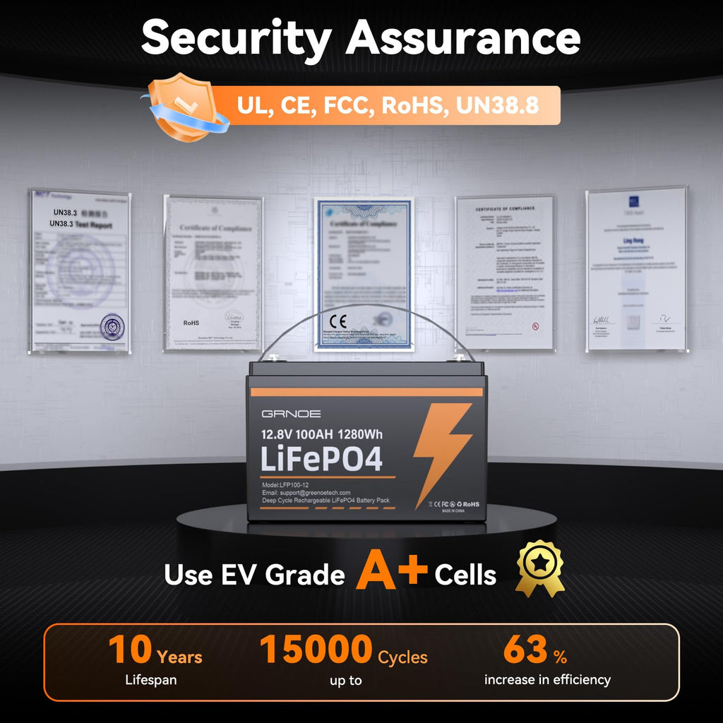12V 100Ah LiFePO4 Lithium Battery 2 Pack B719