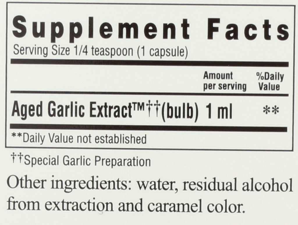 Aged Garlic Extract Liquid 4 Ounces U328522
