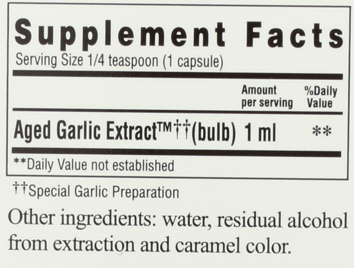 Aged Garlic Extract Liquid 4 Ounces U328522