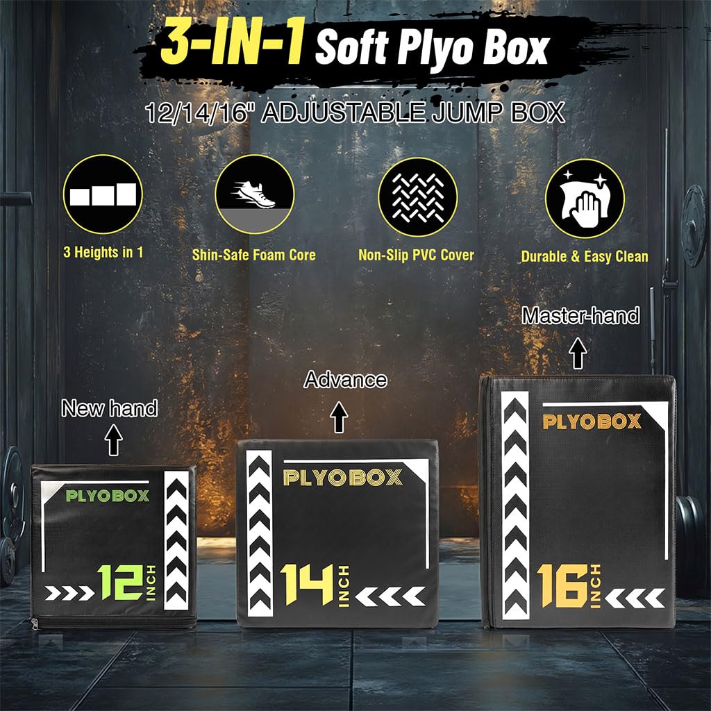 3-in-1 Plyometric Jump Box C4180