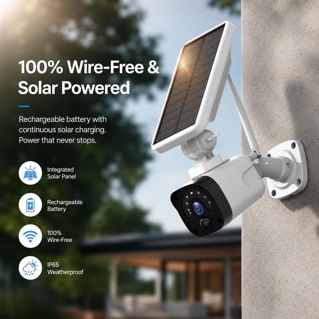 4MP Solar Security Cameras Wireless Outdoor WiFi N81737