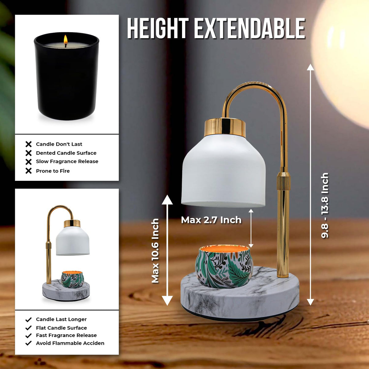 Candle Warmer Lamp with Timer & Dimmer V79134