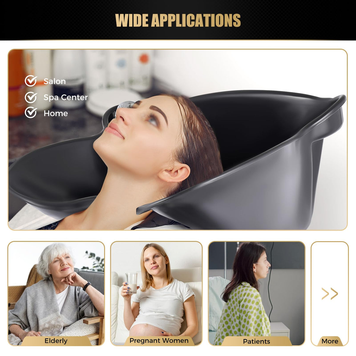 Portable Adjustable Shampoo Bowl with Electric Pump C5027
