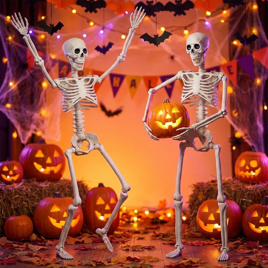 2 Pack 67" Posable Skeleton with Movable Joints T461