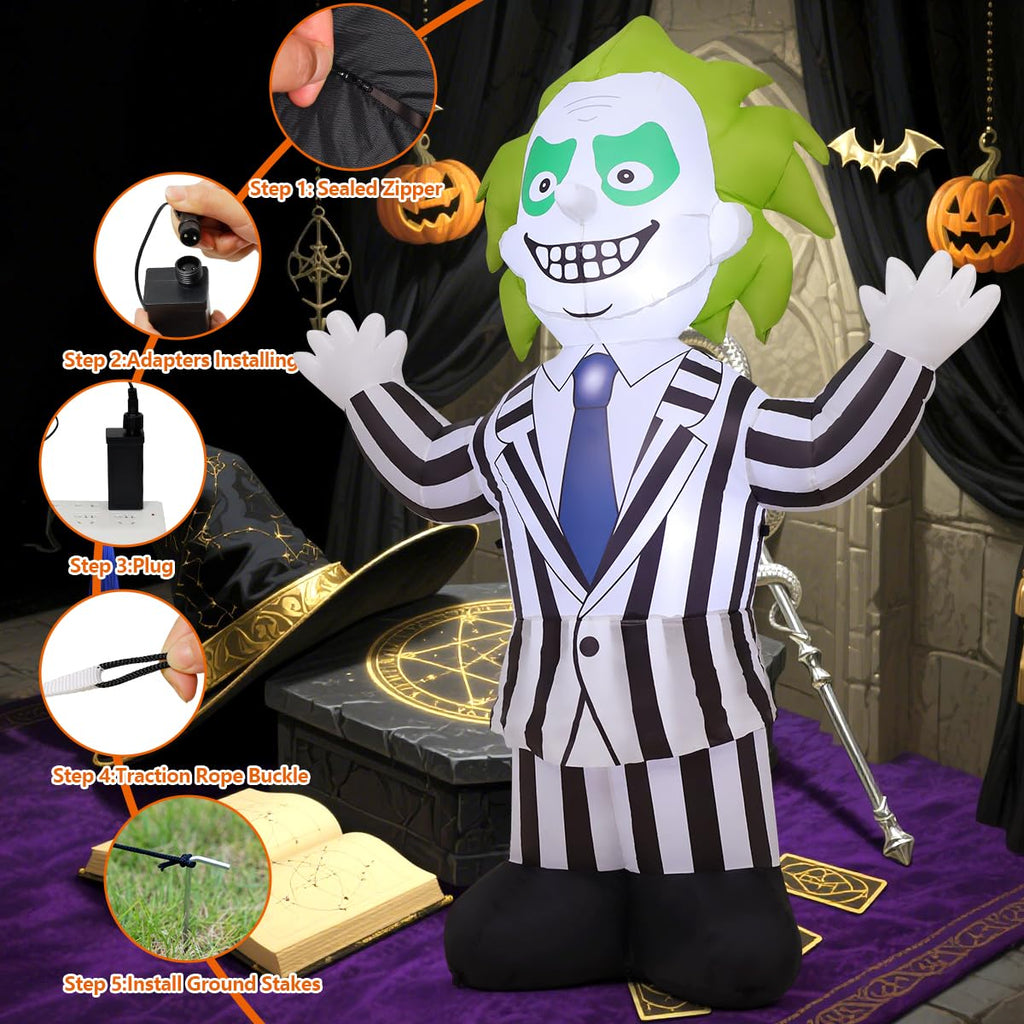6 FT Halloween Inflatables with Built-in LEDs N47082