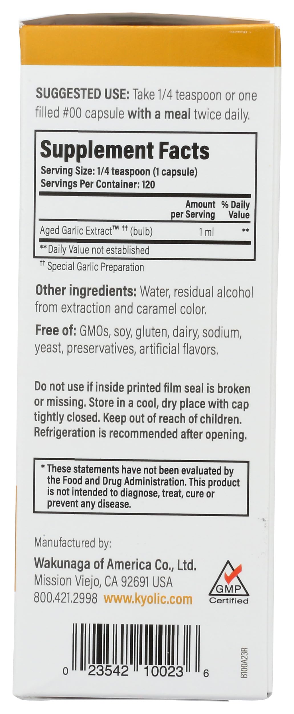 Aged Garlic Extract Liquid 4 Ounces U328522