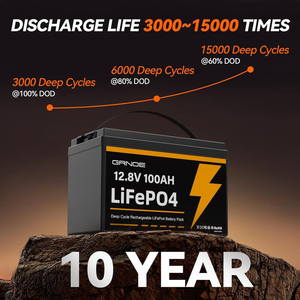 12V 100Ah LiFePO4 Lithium Battery 2 Pack B719