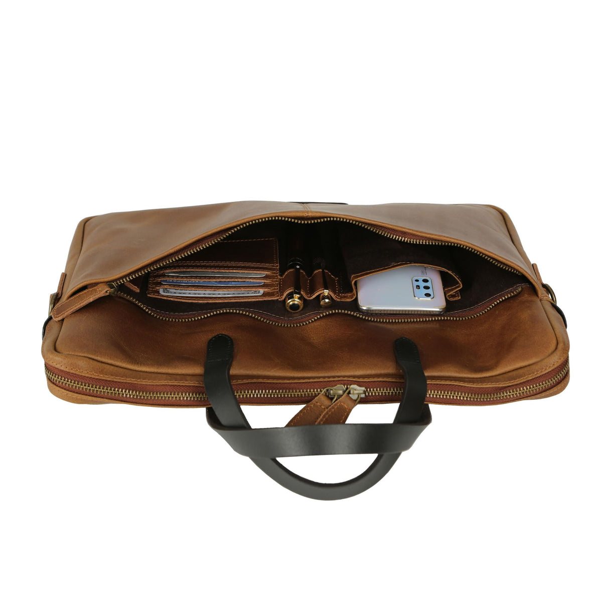 Leather Laptop Sleeve 15.5" with Shoulder Strap B74530