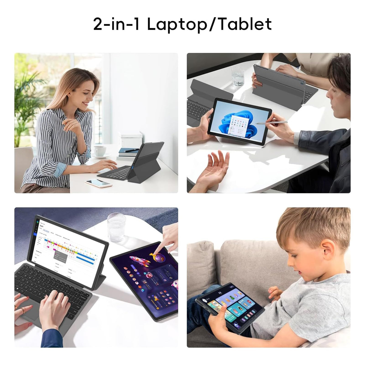 2-in-1 Laptop/Tablet 10.1" FHD IPS Touchscreen 8GB RAM 256GB SSD Z400313