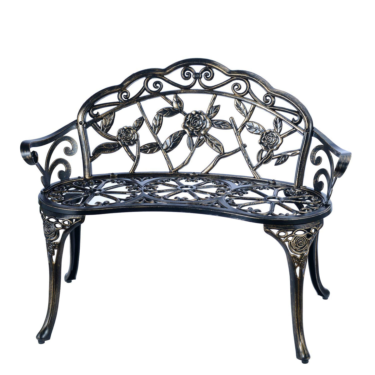 Cast Aluminum Patio Bench I972