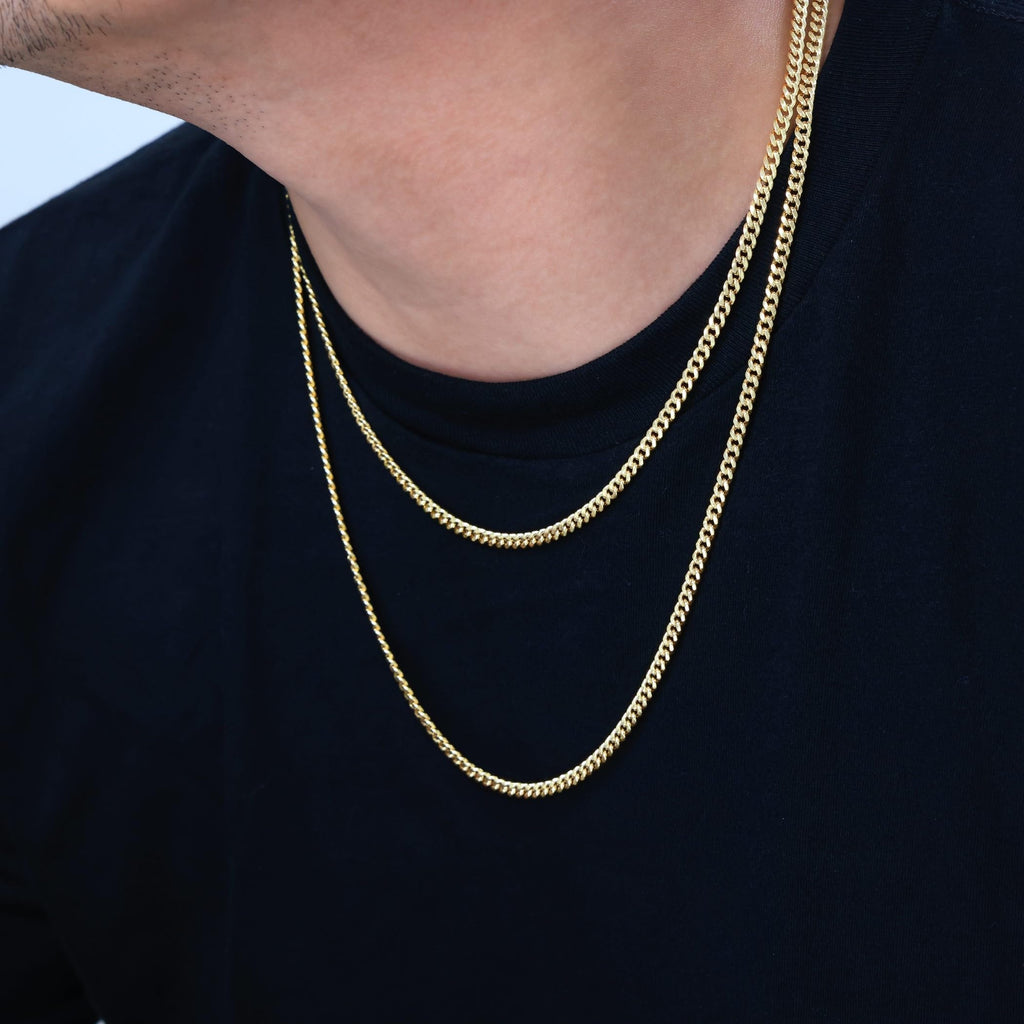 14K Yellow Gold Cuban Link Chain Necklace O685607