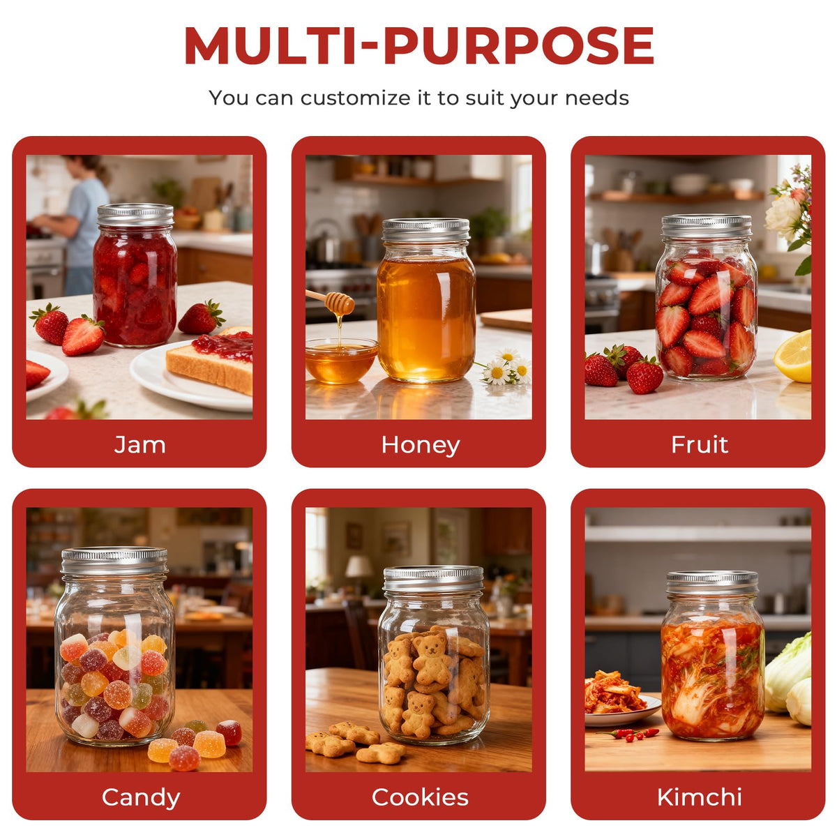 16 oz Glass Mason Jars 15 Pack O1723