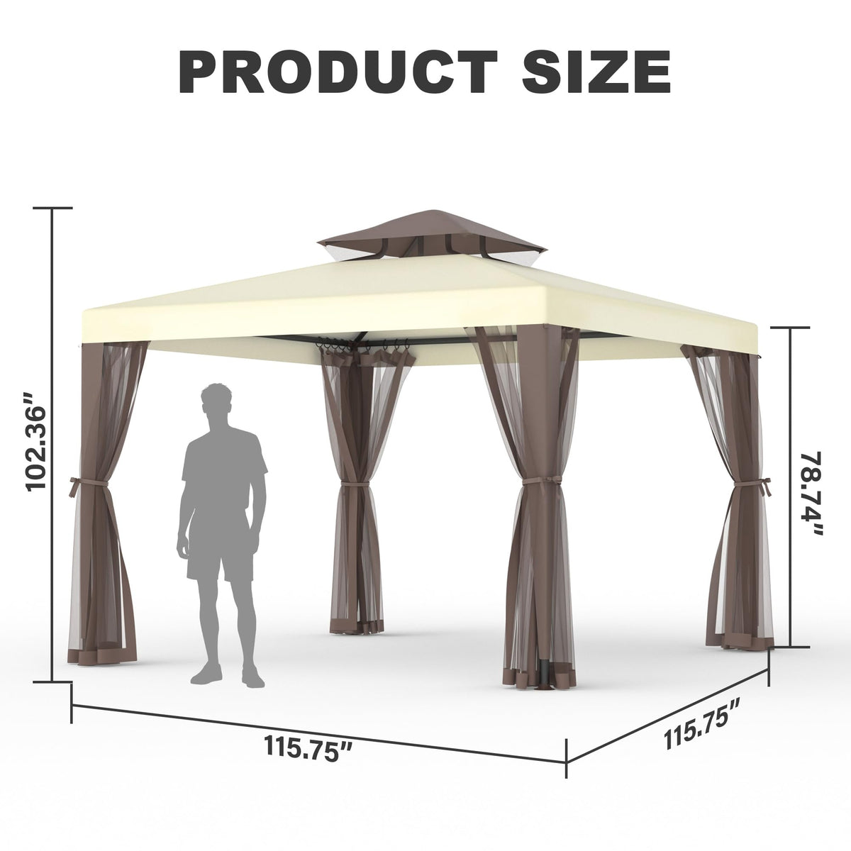 10×10 Outdoor Gazebo Canopy Tent Z683