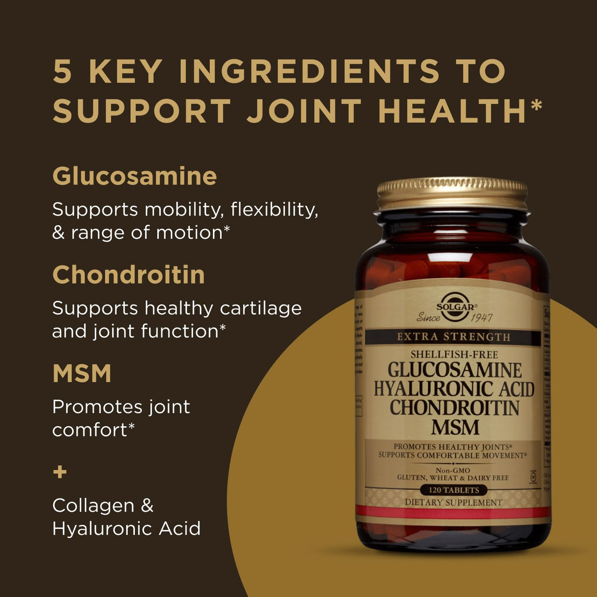 Glucosamine Hyaluronic Acid Chondroitin Sulphate, 60 Capsules U731