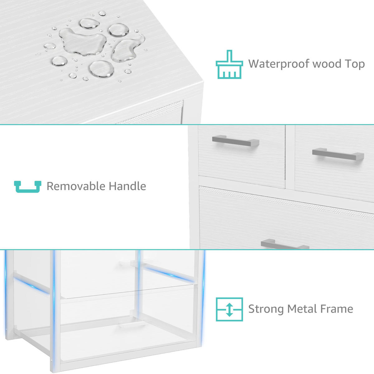 White 4 Drawer Dresser Z573457
