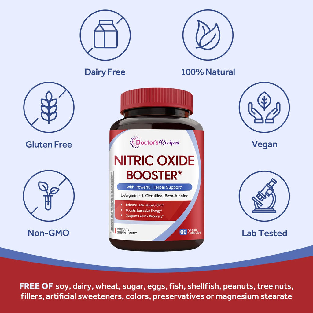 Nitric Oxide Booster 1380 mg 60 Vegan Caps G880
