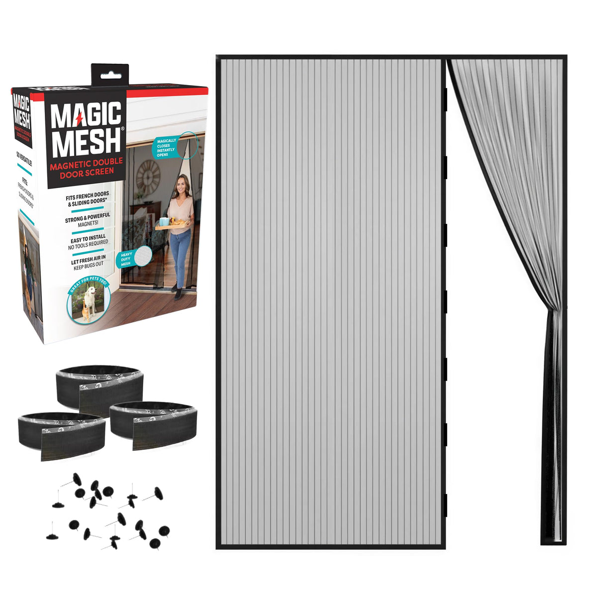Hands Free Magnetic Screen Door 75 in x 83 in F611416