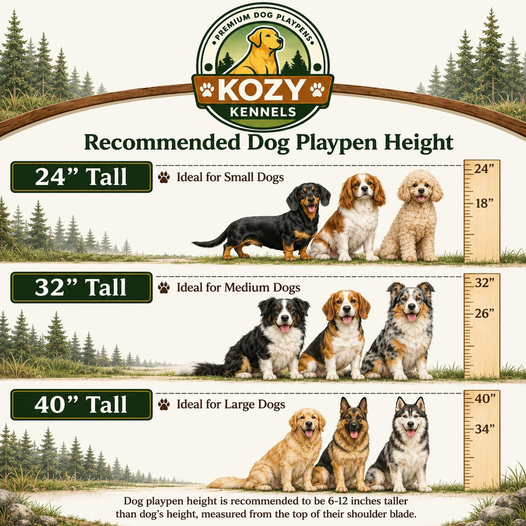 32 inch 16 Panels Heavy Duty Metal Dog Playpen with Gate O4360