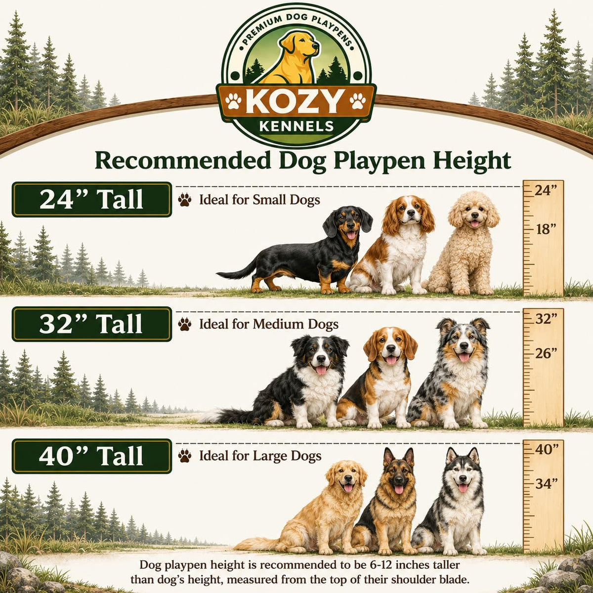32 inch 16 Panels Heavy Duty Metal Dog Playpen with Gate O4360