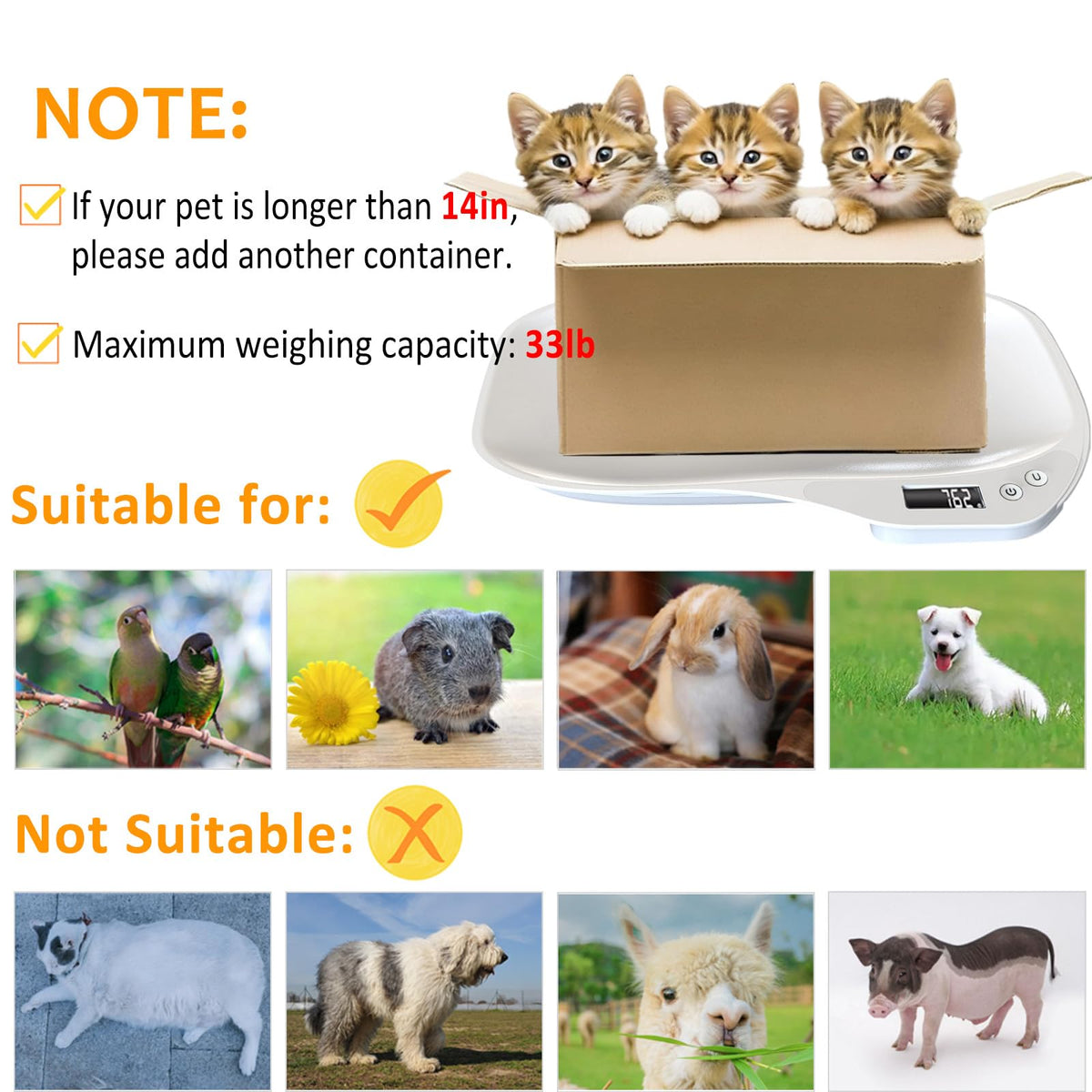 Digital Pet Scale 33lbs O7535