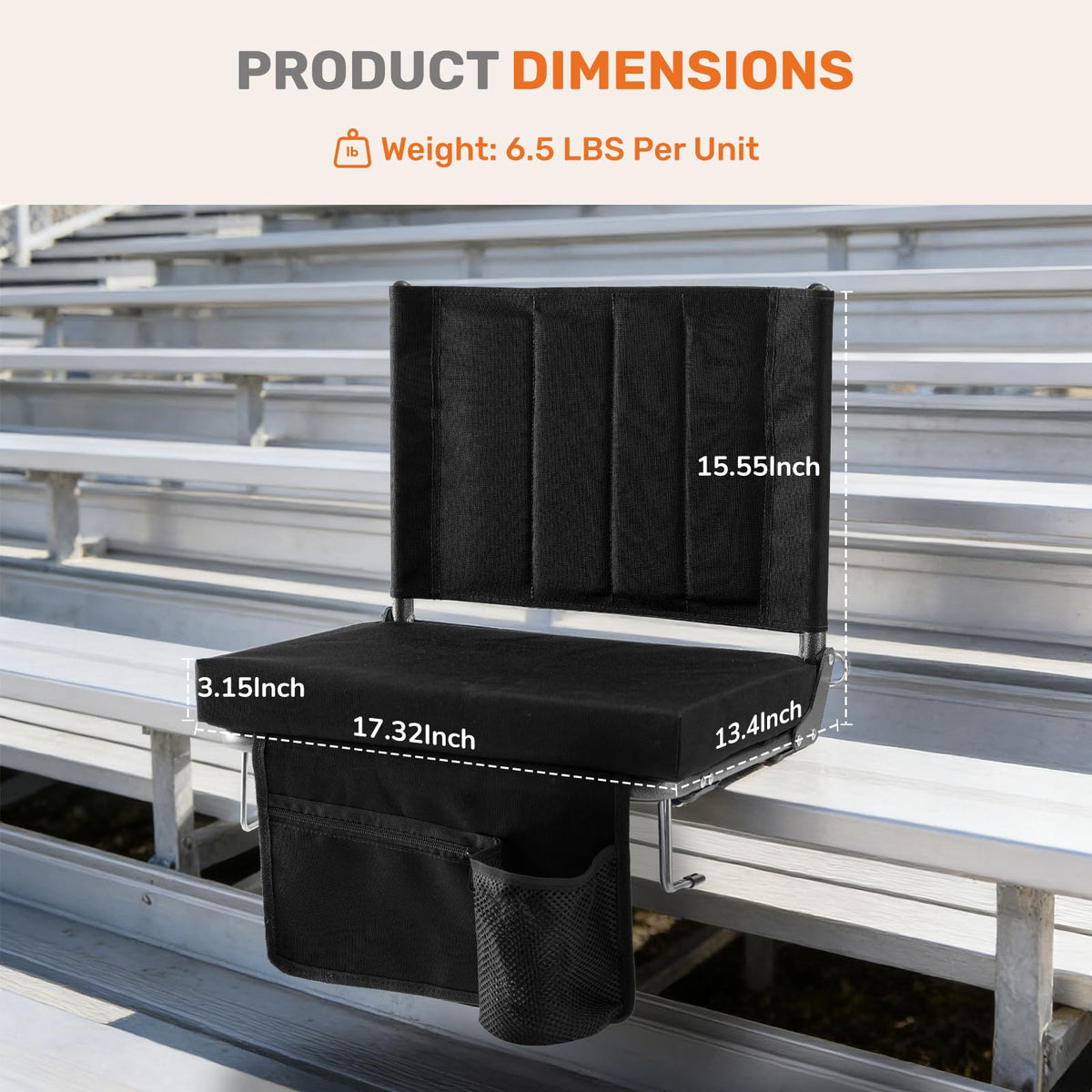 Padded Stadium Seats with Back Support M4605