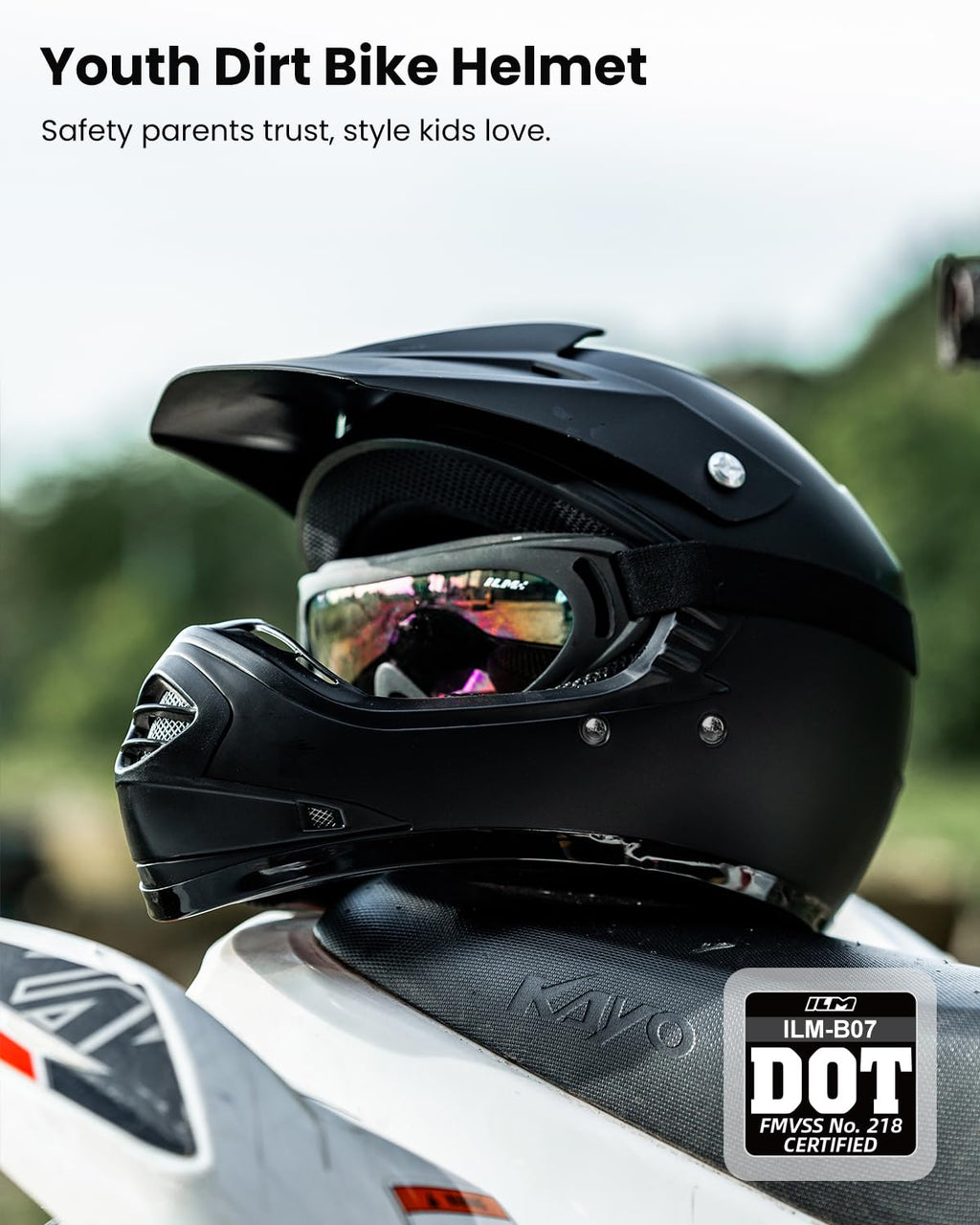 Kids Full-Face Dirt Bike Helmet C877