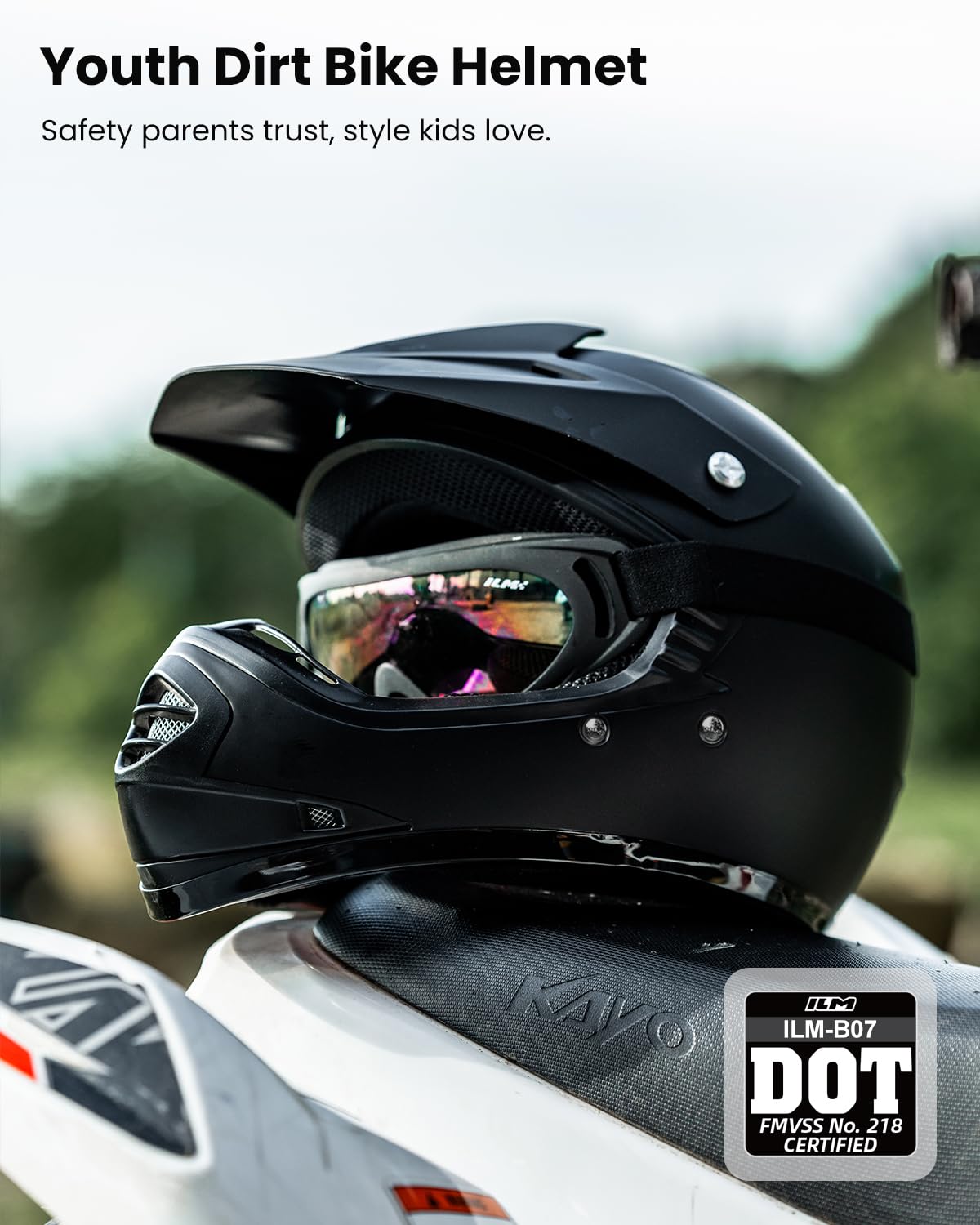 Kids Full-Face Dirt Bike Helmet C877