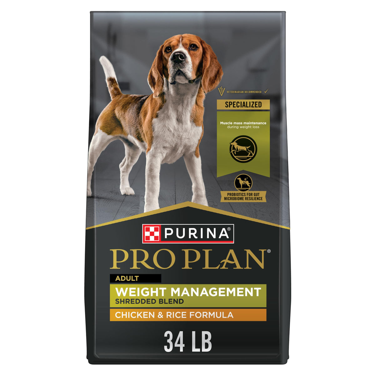 Weight Management Chicken & Rice Dry Dog Food 34 lb Bag R145