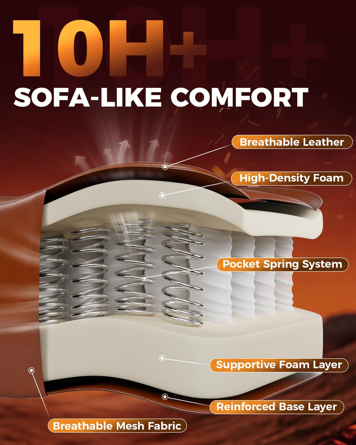 Big and Tall Gaming Chair with Footrest F335334