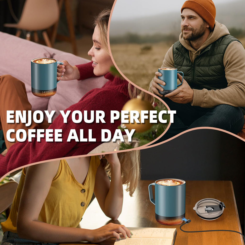 14 Oz Rechargeable Self Heating Coffee Mug O4196