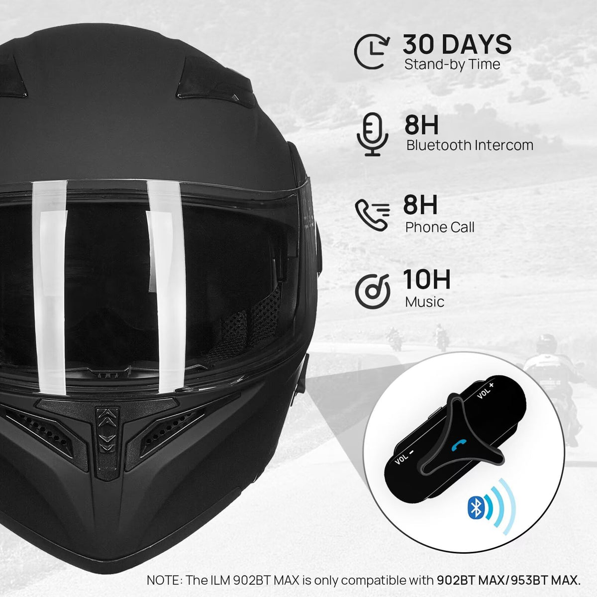 Bluetooth Modular Flip up Full Face Motorcycle Helmet G772052