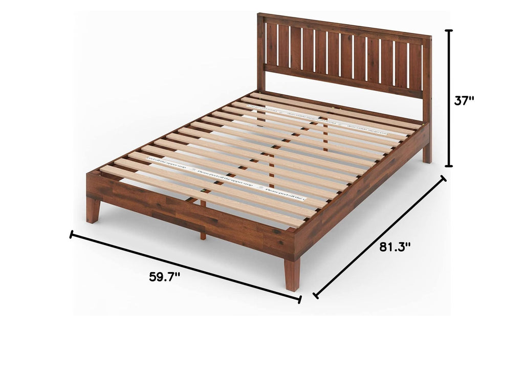 Queen Wood Platform Bed Frame with Headboard N555019