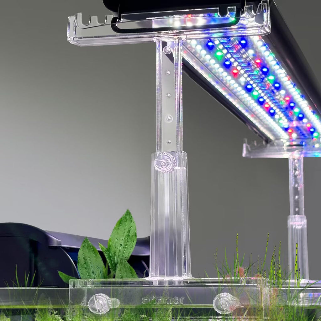 Adjustable Clear Acrylic Aquarium Light Riser Stand 2pcs R9558