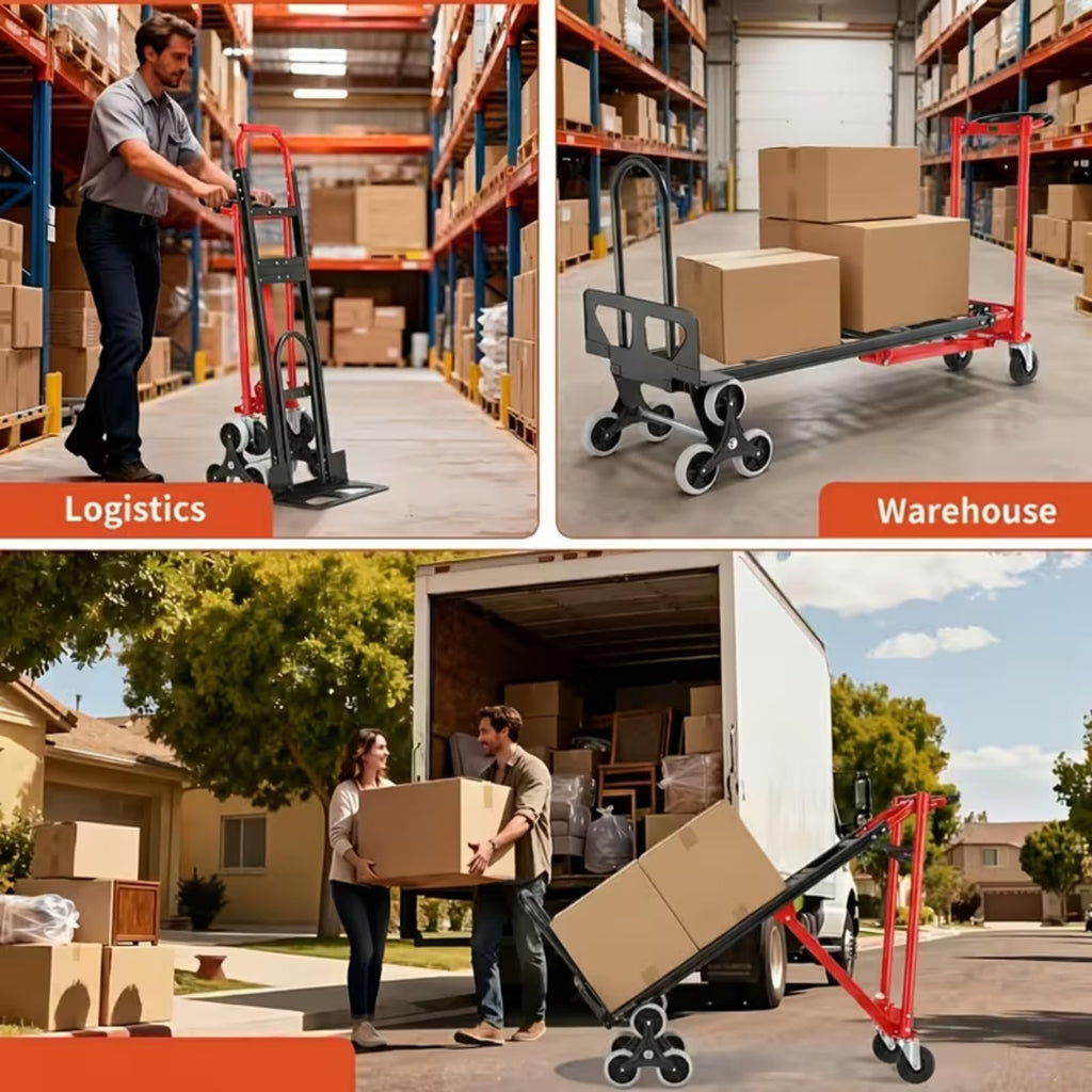 Heavy Duty 1000 LBS 4-in-1 Convertible Steel Hand Truck D1443