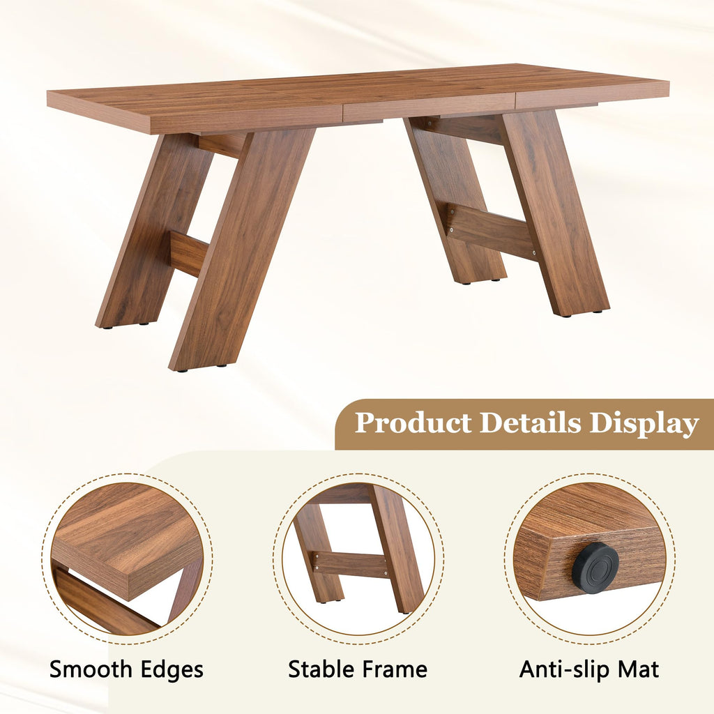 71" Wood Dining Table Set for 8 G351