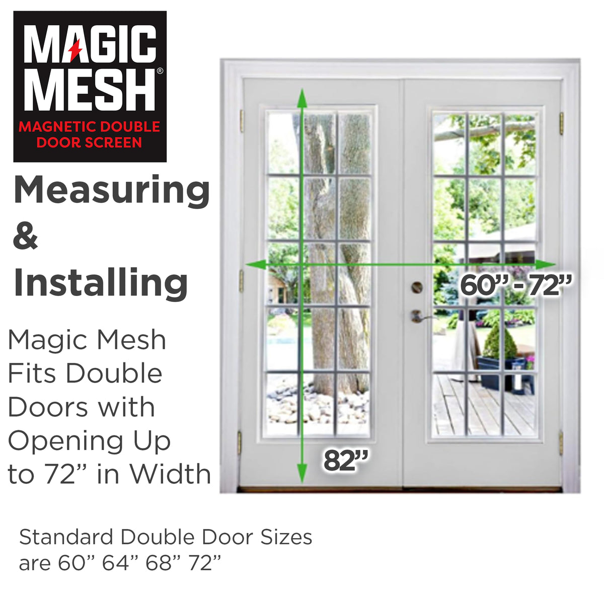 Hands Free Magnetic Screen Door 75 in x 83 in F611416