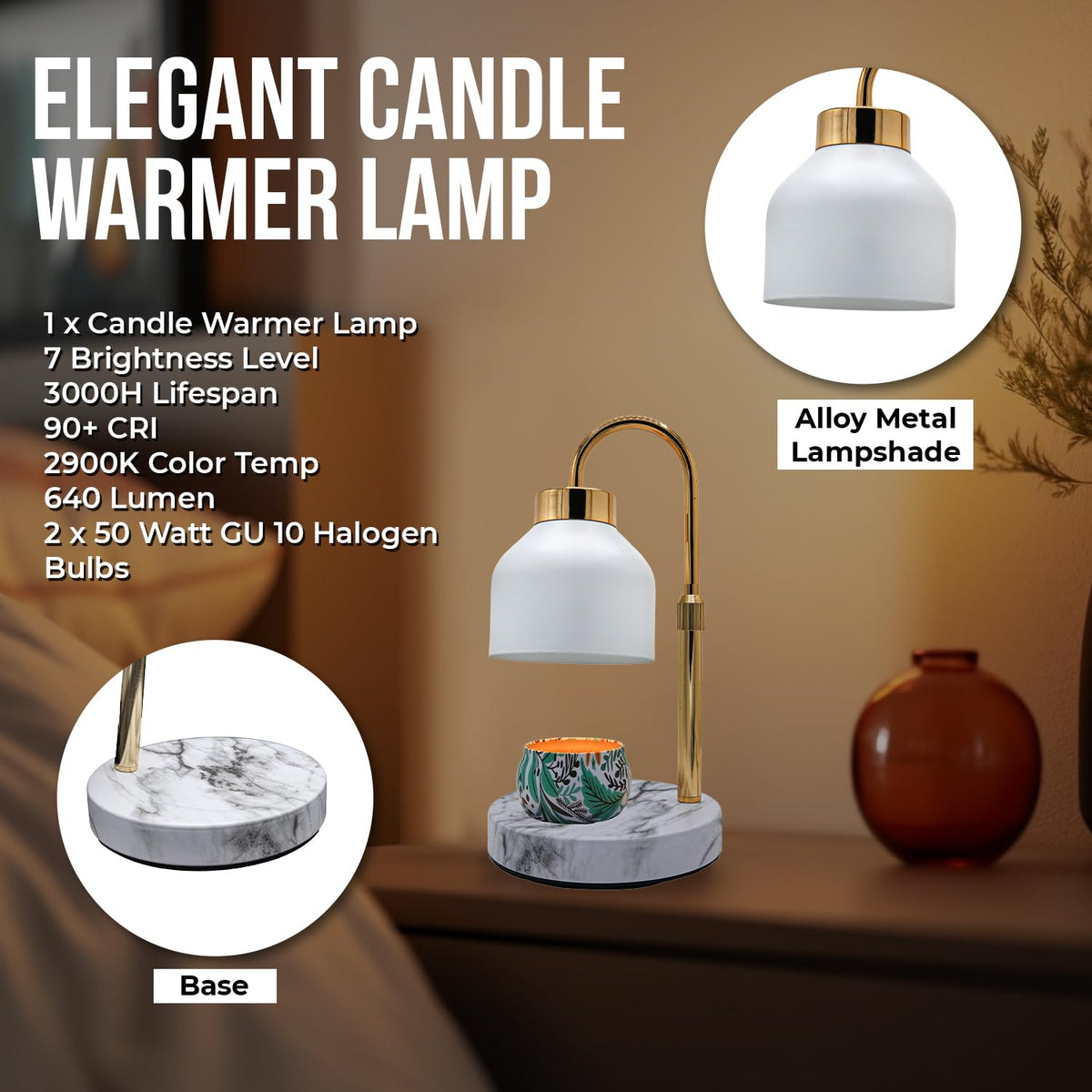Candle Warmer Lamp with Timer & Dimmer V79134