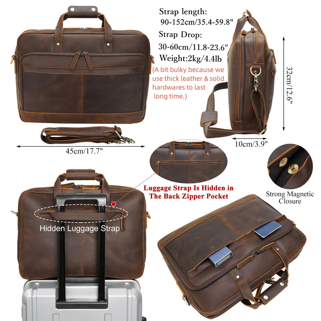 Leather Laptop Briefcase C55520