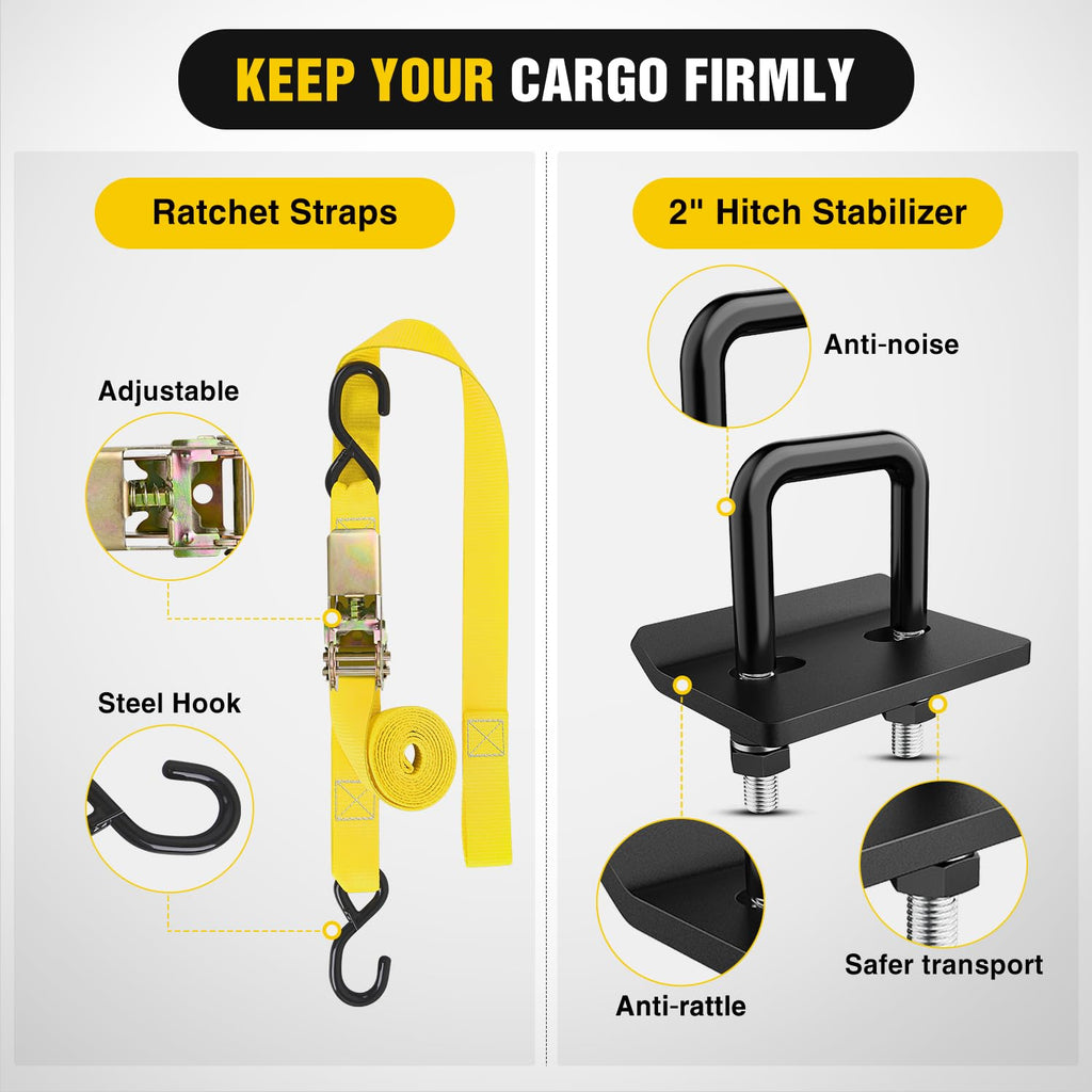 Aluminum Hitch Cargo Carrier 60" x 22" x 3.25" 500 lbs Cargo Basket for 2" Receiver V66919