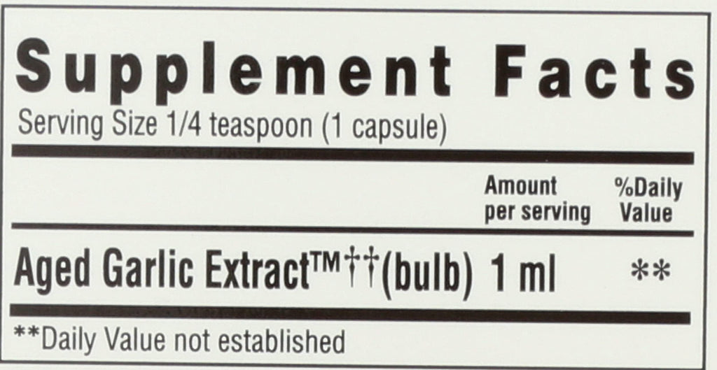 Aged Garlic Extract Liquid 4 Ounces U328522