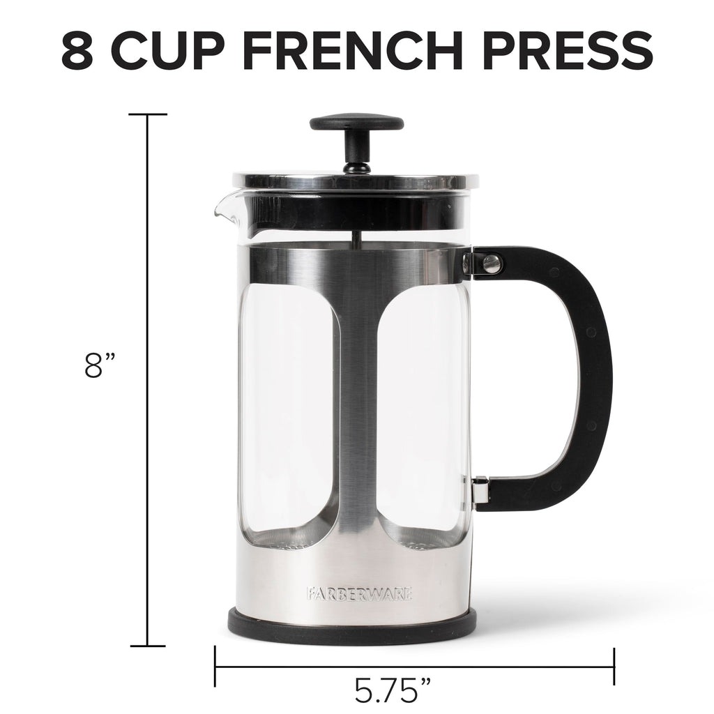 8 Cup Stainless Steel French Press Coffee Maker F11461