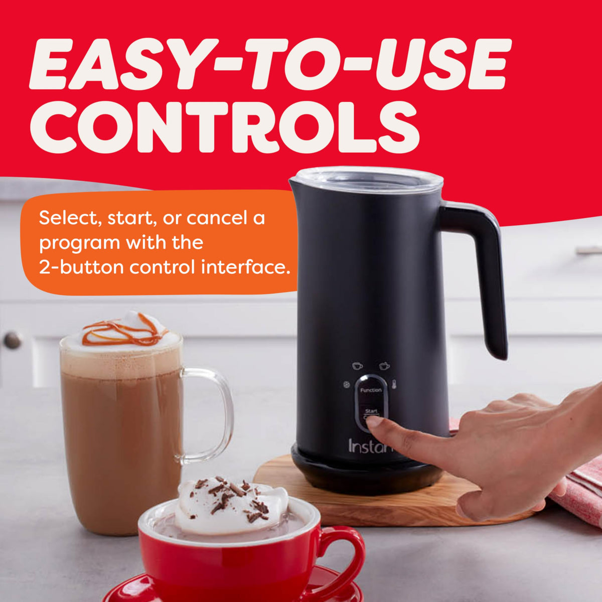 4-in-1 Milk Frother, 10 oz, Black G721