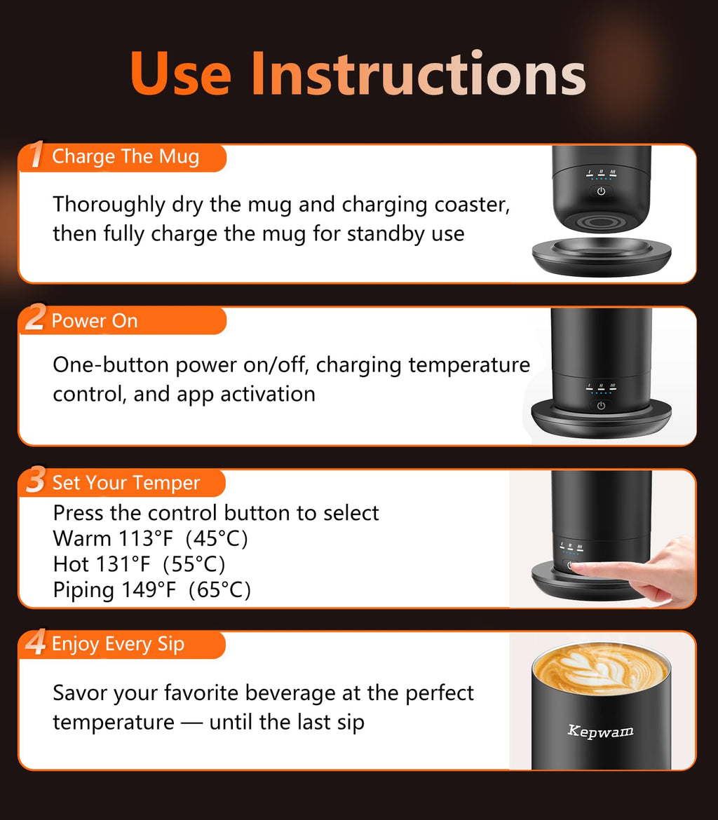 20oz Leak-Proof Self-Heating Travel Mug E585