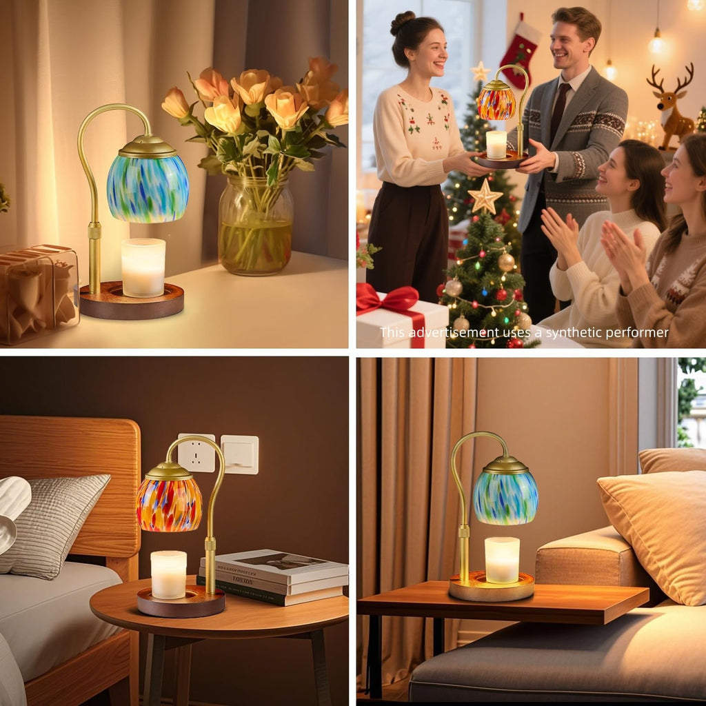 Blue Glass Candle Warmer Lamp H254518