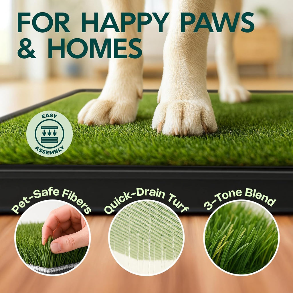 23”x35” Artificial Grass Dog Potty Pad with Tray W761582