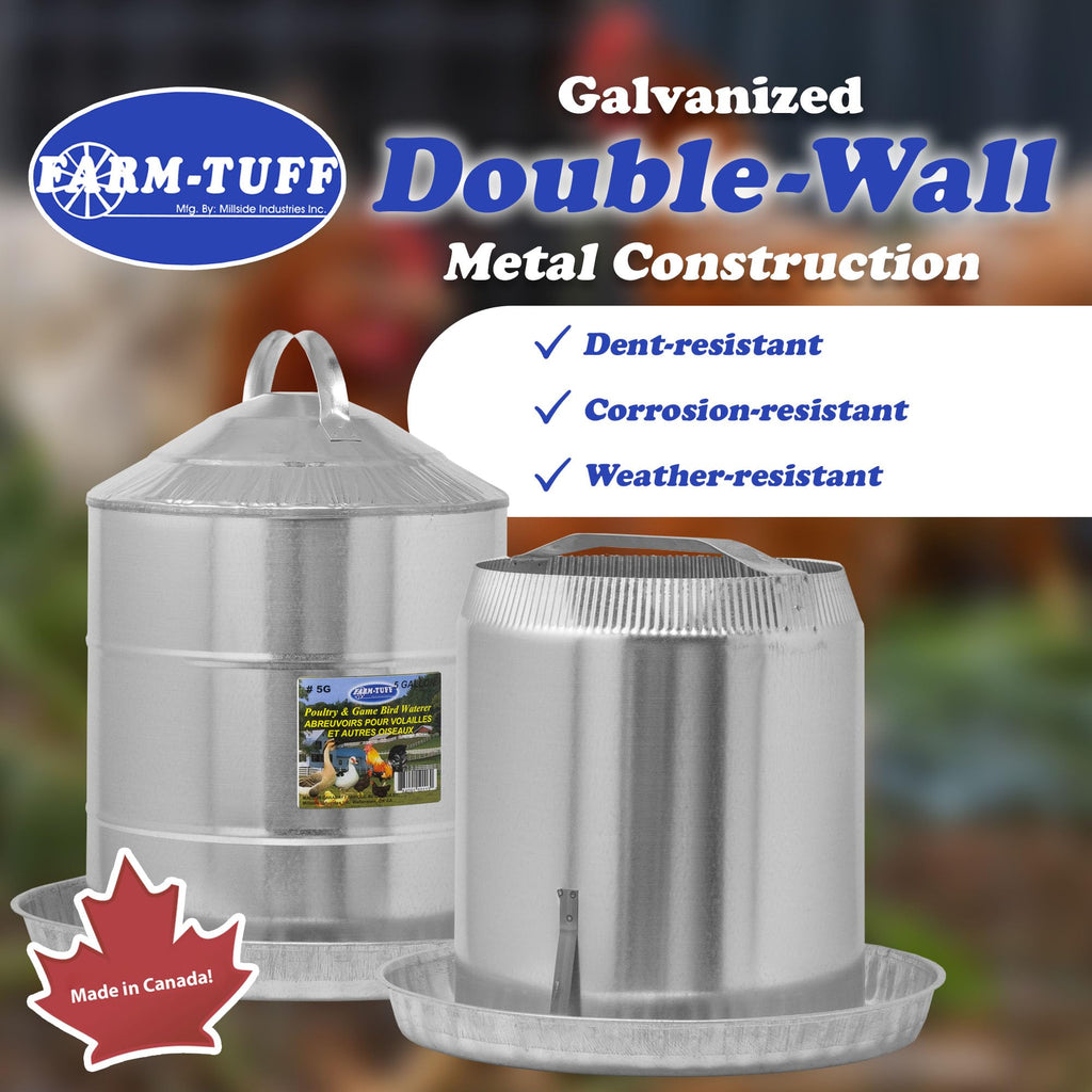 Galvanized 5 Gallon Poultry Waterer I67183