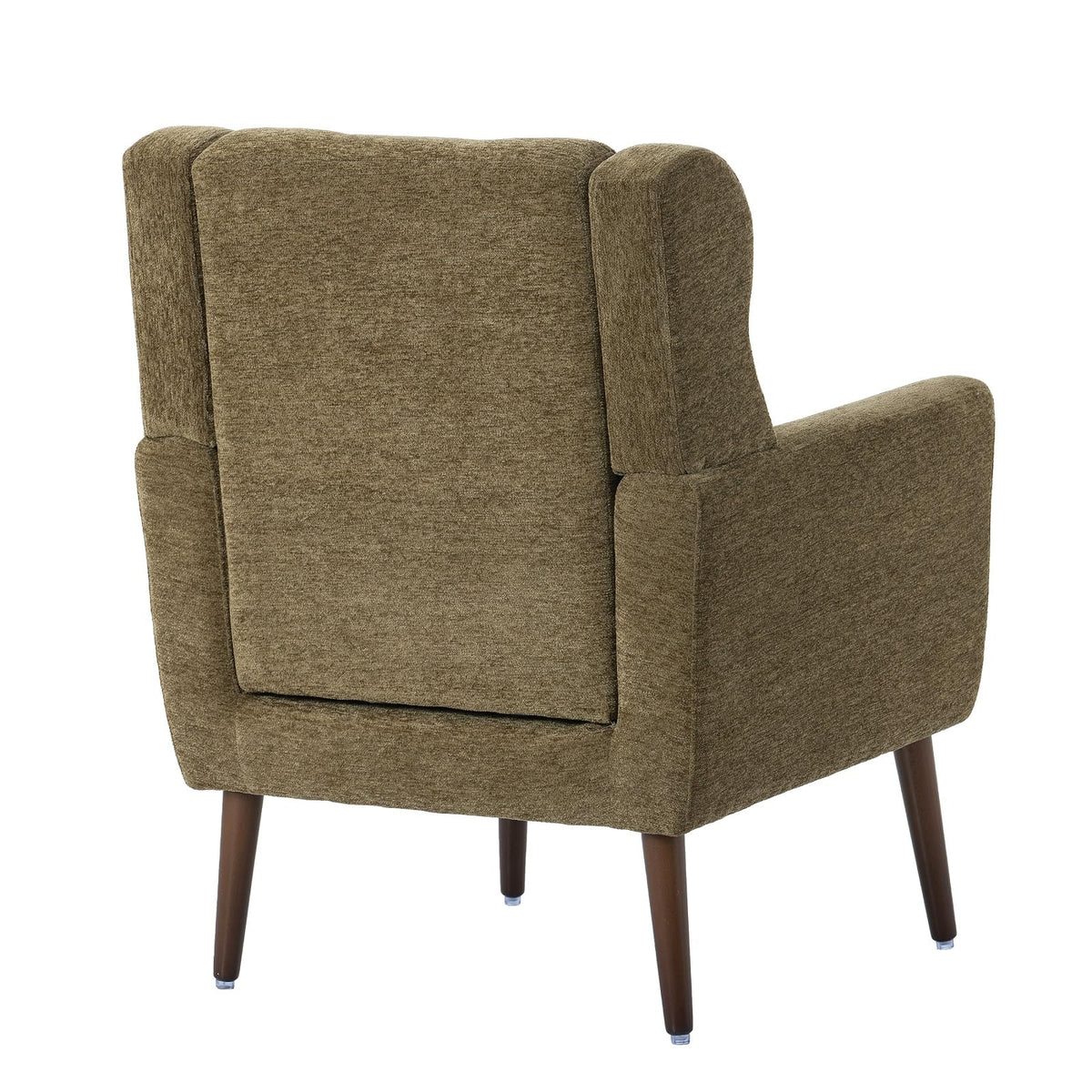 Olive Green Chenille Upholstered Accent Chairs Set of 2 D4426