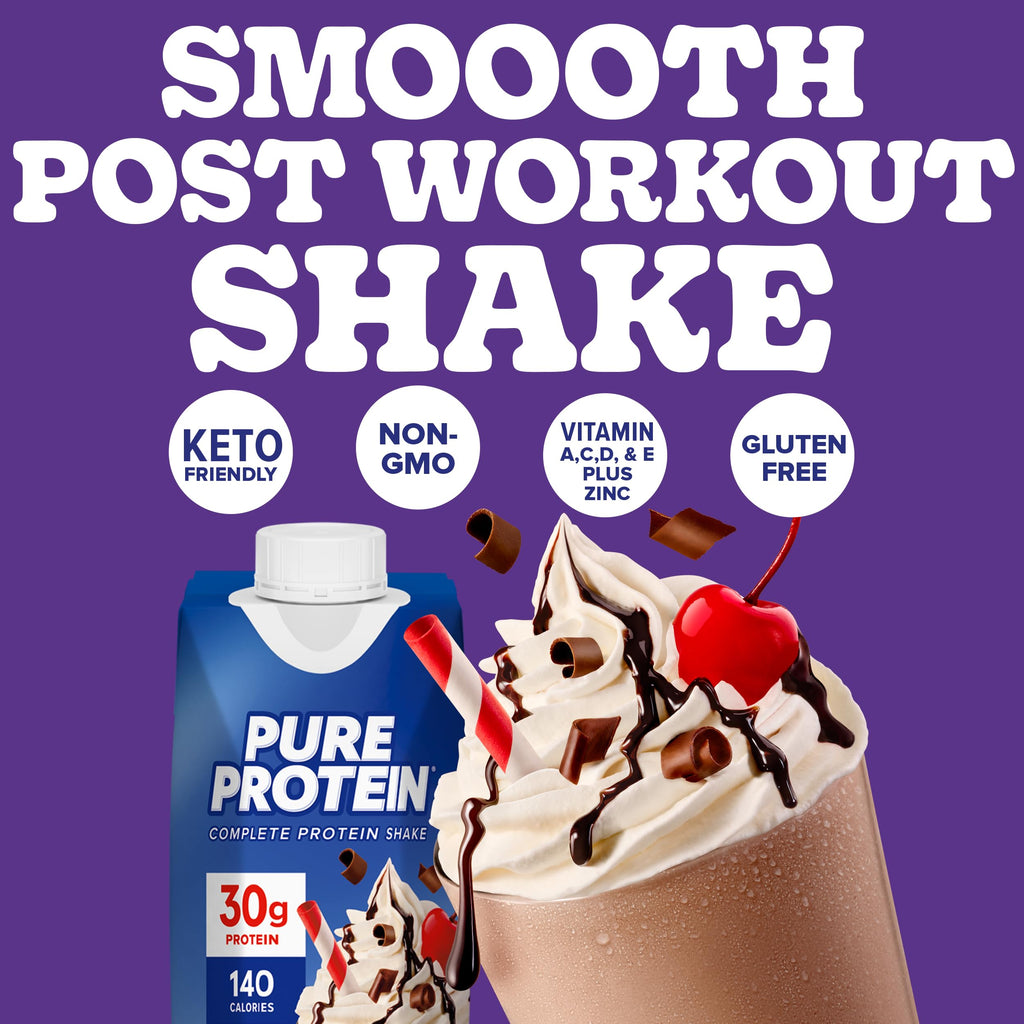 Chocolate Protein Shake, 30g Protein, 11oz Bottles, 12 Pack G360762